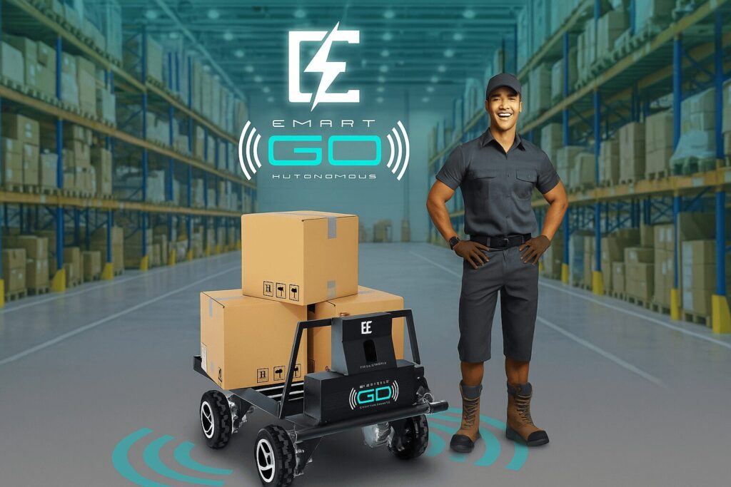 E Mart Go chega ao Brasil: o robô elétrico que revoluciona o transporte de cargas pesadas
